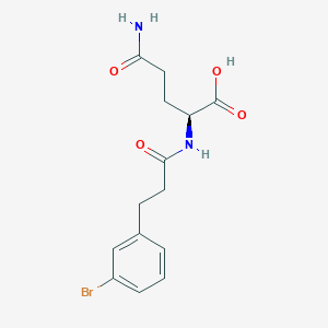 (2S)-5-amino-2-[3-(3-bromophenyl)propanoylamino]-5-oxopentanoic acid