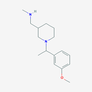 molecular formula C16H26N2O B7587071 1-[1-[1-(3-methoxyphenyl)ethyl]piperidin-3-yl]-N-methylmethanamine 