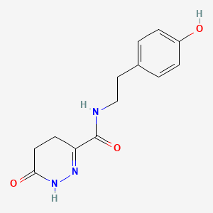 molecular formula C13H15N3O3 B7587086 N-[2-(4-hydroxyphenyl)ethyl]-6-oxo-4,5-dihydro-1H-pyridazine-3-carboxamide 