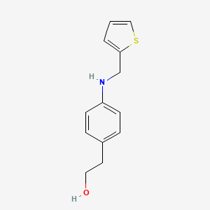 molecular formula C13H15NOS B7587125 2-[4-(Thiophen-2-ylmethylamino)phenyl]ethanol 