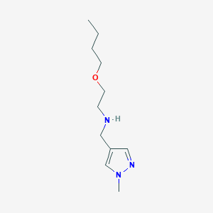 molecular formula C11H21N3O B7587164 2-butoxy-N-[(1-methylpyrazol-4-yl)methyl]ethanamine 