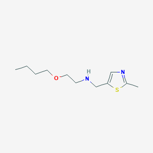 molecular formula C11H20N2OS B7587175 2-butoxy-N-[(2-methyl-1,3-thiazol-5-yl)methyl]ethanamine 