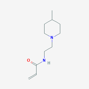 molecular formula C11H20N2O B7587188 N-[2-(4-methylpiperidin-1-yl)ethyl]prop-2-enamide 