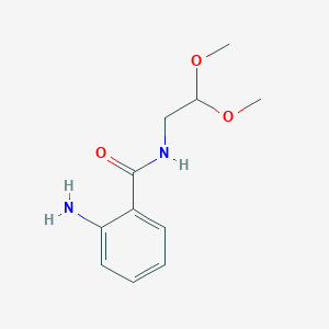 molecular formula C11H16N2O3 B7587213 2-amino-N-(2,2-dimethoxyethyl)benzamide 