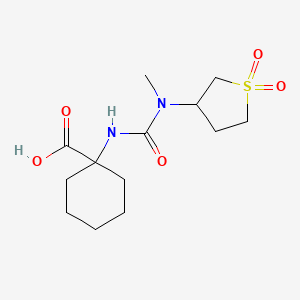 molecular formula C13H22N2O5S B7587251 1-[[(1,1-Dioxothiolan-3-yl)-methylcarbamoyl]amino]cyclohexane-1-carboxylic acid 