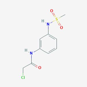 molecular formula C9H11ClN2O3S B7587252 2-chloro-N-[3-(methanesulfonamido)phenyl]acetamide 