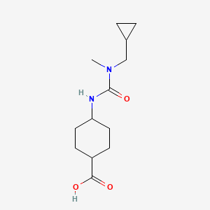 molecular formula C13H22N2O3 B7587260 4-[[Cyclopropylmethyl(methyl)carbamoyl]amino]cyclohexane-1-carboxylic acid 
