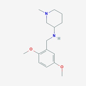 molecular formula C15H24N2O2 B7587277 N-[(2,5-dimethoxyphenyl)methyl]-1-methylpiperidin-3-amine 