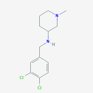 molecular formula C13H18Cl2N2 B7587293 N-[(3,4-dichlorophenyl)methyl]-1-methylpiperidin-3-amine 