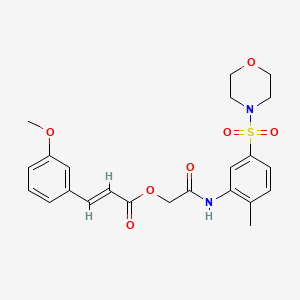 molecular formula C23H26N2O7S B7587313 [2-(2-methyl-5-morpholin-4-ylsulfonylanilino)-2-oxoethyl] (E)-3-(3-methoxyphenyl)prop-2-enoate 