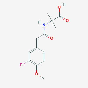 molecular formula C13H16FNO4 B7587322 2-[[2-(3-Fluoro-4-methoxyphenyl)acetyl]amino]-2-methylpropanoic acid 