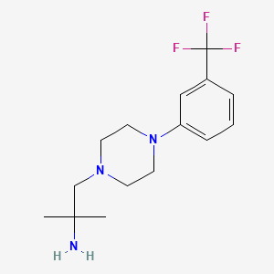 molecular formula C15H22F3N3 B7587331 2-Methyl-1-[4-[3-(trifluoromethyl)phenyl]piperazin-1-yl]propan-2-amine 