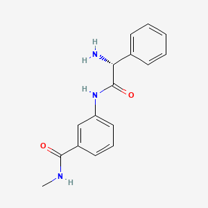 molecular formula C16H17N3O2 B7587367 3-[[(2R)-2-amino-2-phenylacetyl]amino]-N-methylbenzamide 