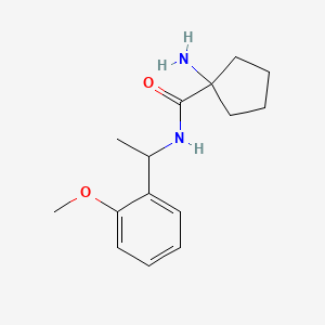 molecular formula C15H22N2O2 B7587380 1-amino-N-[1-(2-methoxyphenyl)ethyl]cyclopentane-1-carboxamide 