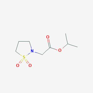 molecular formula C8H15NO4S B7587386 Propan-2-yl 2-(1,1-dioxo-1,2-thiazolidin-2-yl)acetate 