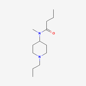 molecular formula C13H26N2O B7587419 N-methyl-N-(1-propylpiperidin-4-yl)butanamide 
