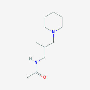 molecular formula C11H22N2O B7587424 N-(2-methyl-3-piperidin-1-ylpropyl)acetamide 