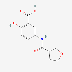 molecular formula C12H13NO5 B7587451 2-Hydroxy-5-(oxolane-3-carbonylamino)benzoic acid 