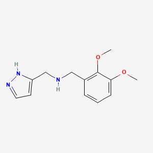 molecular formula C13H17N3O2 B7587488 1-(2,3-dimethoxyphenyl)-N-(1H-pyrazol-5-ylmethyl)methanamine 