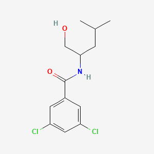 molecular formula C13H17Cl2NO2 B7587498 3,5-dichloro-N-(1-hydroxy-4-methylpentan-2-yl)benzamide 