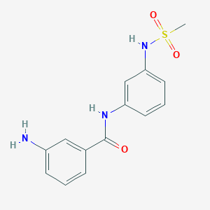 molecular formula C14H15N3O3S B7587506 3-amino-N-[3-(methanesulfonamido)phenyl]benzamide 