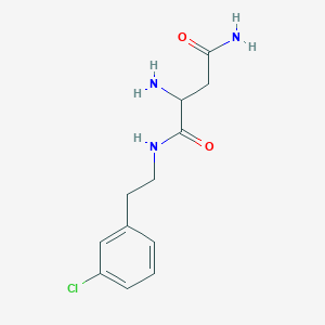 molecular formula C12H16ClN3O2 B7587514 2-amino-N-[2-(3-chlorophenyl)ethyl]butanediamide 