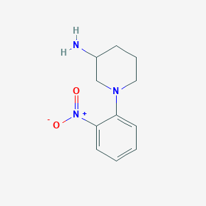 molecular formula C11H15N3O2 B7587567 1-(2-Nitrophenyl)piperidin-3-amine 