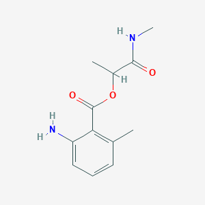 molecular formula C12H16N2O3 B7587588 [1-(Methylamino)-1-oxopropan-2-yl] 2-amino-6-methylbenzoate 