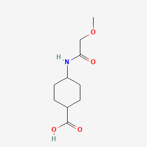 molecular formula C10H17NO4 B7587598 4-[(2-Methoxyacetyl)amino]cyclohexane-1-carboxylic acid 