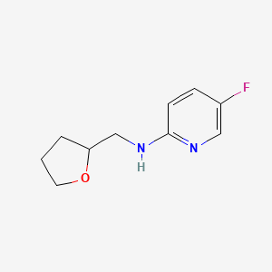 molecular formula C10H13FN2O B7587621 5-fluoro-N-(oxolan-2-ylmethyl)pyridin-2-amine 