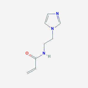 molecular formula C8H11N3O B7587628 N-(2-imidazol-1-ylethyl)prop-2-enamide 