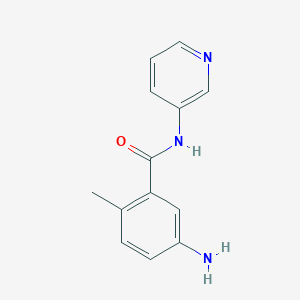 molecular formula C13H13N3O B7587631 Benzamide,5-amino-2-methyl-n-3-pyridinyl- 