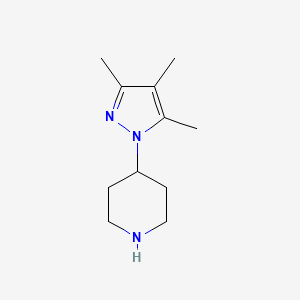 molecular formula C11H19N3 B7587666 4-(3,4,5-Trimethylpyrazol-1-yl)piperidine 