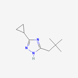 molecular formula C10H17N3 B7587678 3-cyclopropyl-5-(2,2-dimethylpropyl)-1H-1,2,4-triazole 