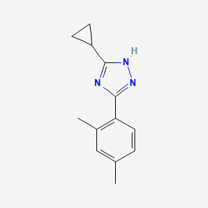 molecular formula C13H15N3 B7587684 5-cyclopropyl-3-(2,4-dimethylphenyl)-1H-1,2,4-triazole 