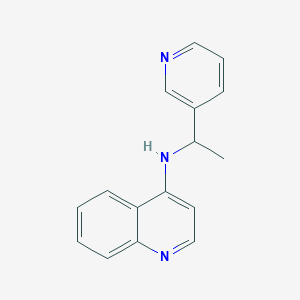 molecular formula C16H15N3 B7587698 N-(1-pyridin-3-ylethyl)quinolin-4-amine 