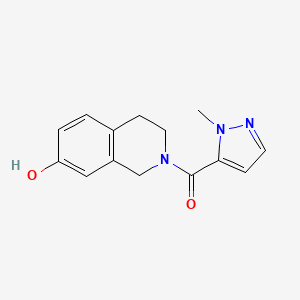molecular formula C14H15N3O2 B7587728 (7-hydroxy-3,4-dihydro-1H-isoquinolin-2-yl)-(2-methylpyrazol-3-yl)methanone 