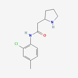 molecular formula C13H17ClN2O B7587813 N-(2-chloro-4-methylphenyl)-2-pyrrolidin-2-ylacetamide 
