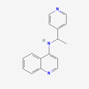 molecular formula C16H15N3 B7587814 N-(1-pyridin-4-ylethyl)quinolin-4-amine 