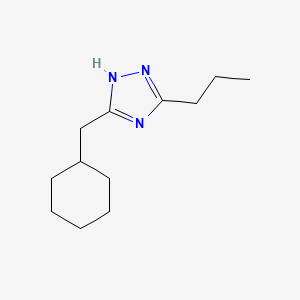 molecular formula C12H21N3 B7587822 5-(cyclohexylmethyl)-3-propyl-1H-1,2,4-triazole 