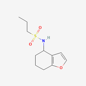 molecular formula C11H17NO3S B7587846 N-(4,5,6,7-tetrahydro-1-benzofuran-4-yl)propane-1-sulfonamide 