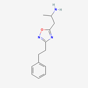 molecular formula C13H17N3O B7587857 1-[3-(2-Phenylethyl)-1,2,4-oxadiazol-5-yl]propan-2-amine 