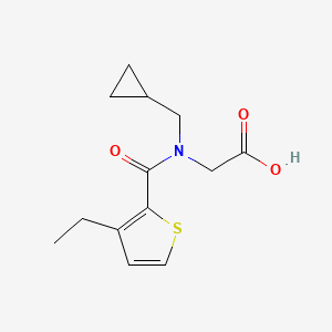 molecular formula C13H17NO3S B7587900 2-[Cyclopropylmethyl-(3-ethylthiophene-2-carbonyl)amino]acetic acid 