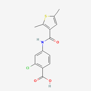 molecular formula C14H12ClNO3S B7587914 2-Chloro-4-[(2,5-dimethylthiophene-3-carbonyl)amino]benzoic acid 