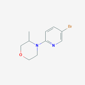 molecular formula C10H13BrN2O B7587934 4-(5-Bromopyridin-2-yl)-3-methylmorpholine 
