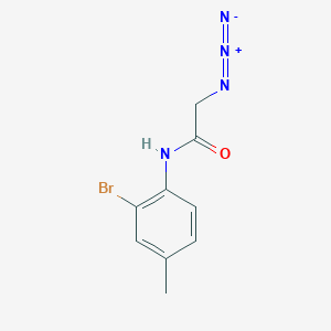 molecular formula C9H9BrN4O B7587940 2-azido-N-(2-bromo-4-methylphenyl)acetamide 