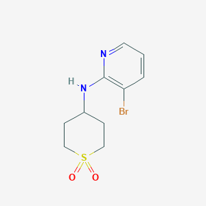 molecular formula C10H13BrN2O2S B7587944 3-bromo-N-(1,1-dioxothian-4-yl)pyridin-2-amine 