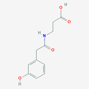 molecular formula C11H13NO4 B7587945 3-[[2-(3-Hydroxyphenyl)acetyl]amino]propanoic acid 