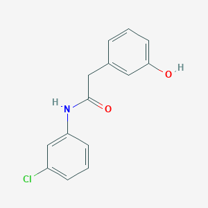 molecular formula C14H12ClNO2 B7587950 N-(3-chlorophenyl)-2-(3-hydroxyphenyl)acetamide 