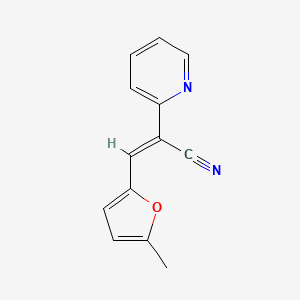 molecular formula C13H10N2O B7588034 (Z)-3-(5-methylfuran-2-yl)-2-pyridin-2-ylprop-2-enenitrile 